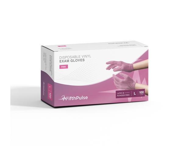 Fifth Pulse Vinyl Exam Latex Free & Powder Free Gloves - Box of 100 Gloves