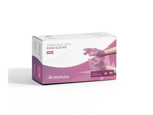 Fifth Pulse Vinyl Exam Latex Free & Powder Free Gloves - Box of 100 Gloves