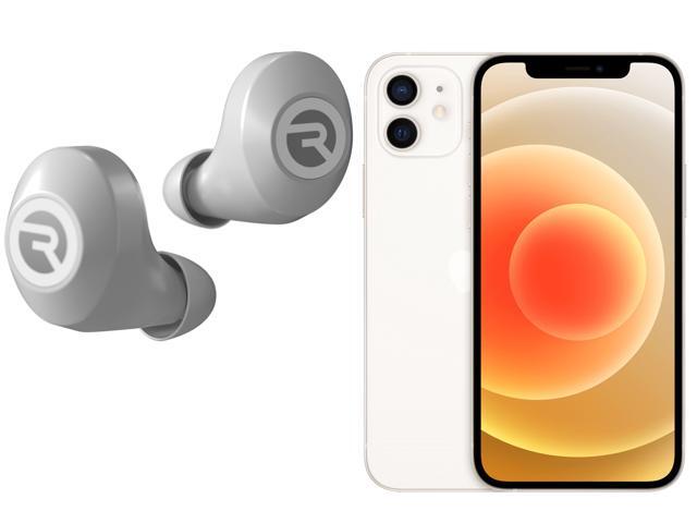 Apple iPhone 12 Unlocked GSM Phone with Raycon E25 Earbuds - White