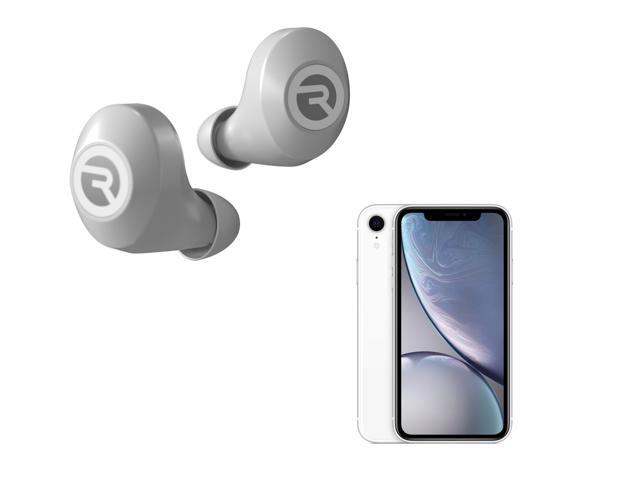 Apple iPhone XR Unlocked GSM Phone with Raycon E25 Earbuds - White