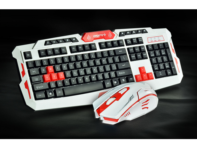 HK8100 Generic Multimedia 24GHz Wireless Pro Gaming Keyboard and Mouse Combo for Desktop PC Laptop