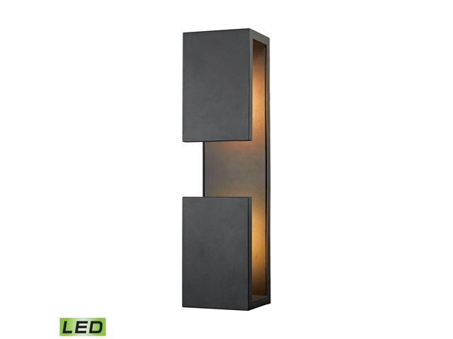Elk Lighting Pierre LED Outdoor Wall Sconce In Textured Matte Black 45232/LED