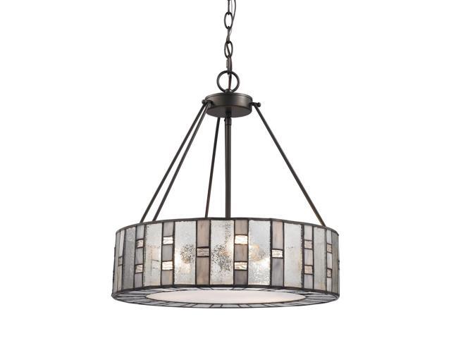 Elk Lighting Ethan 3 Light LED Chandelier In Tiffany Bronze