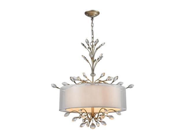 Elk Lighting Asbury 4 Light LED Chandelier In Aged Silver 16282/4-LED