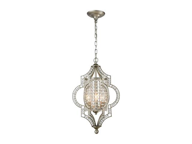 Elk Lighting Gabrielle 3 Light LED Chandelier In Aged Silver