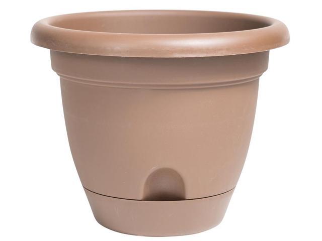 Bloem LP0845 8 in Lucca Self Watering Planter Chocolate