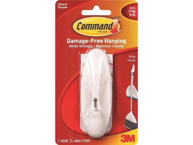 3M 17069 Command Strips and Large Wire Hooks 1 Hook 2 Strips