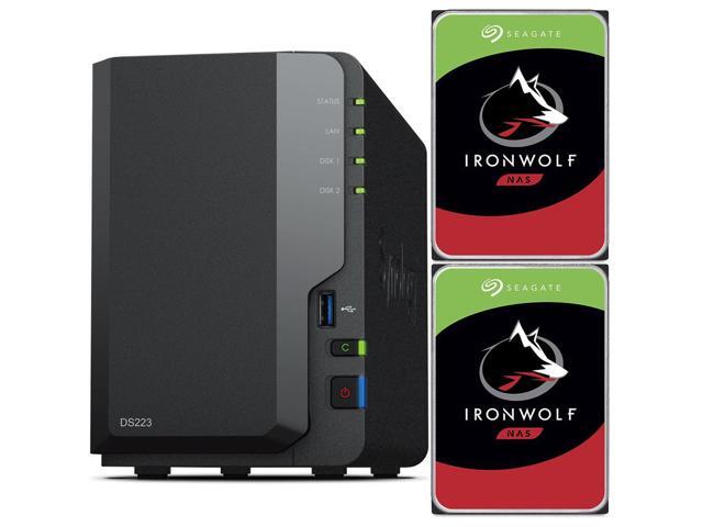 NeweggBusiness - Synology DS223 2-Bay NAS, 2GB RAM, 24TB (2 x 12TB 