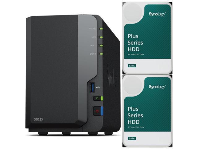 NeweggBusiness - Synology DS223 2-Bay NAS, 2GB RAM, 16TB (2 x 8TB