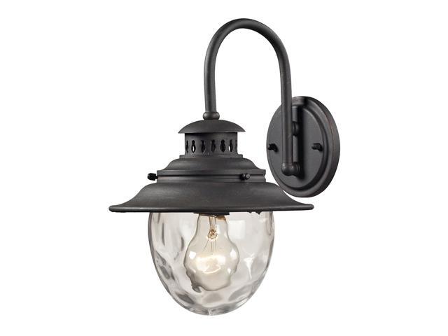 Elk Lighting Searsport 1 Light Outdoor Sconce in Weathered Charcoal - 45040-1