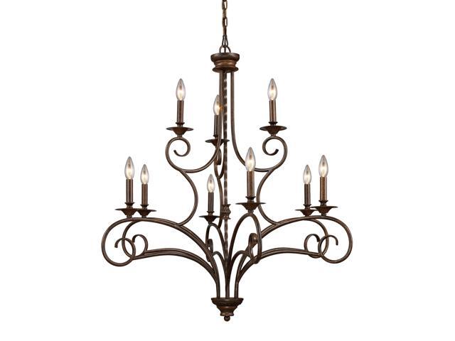 Elk Lighting Gloucester 6+3 Light Chandelier in Antique Bronze - 15043-6-3