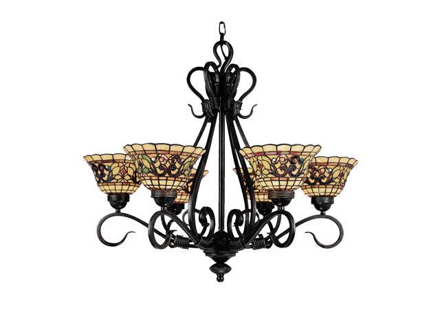 Elk Lighting Tiffany Buckingham 6-Light Chandelier Vintage Antique - 366-VA
