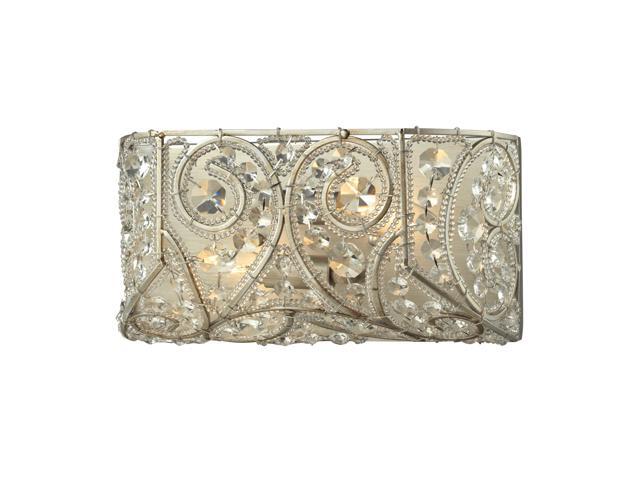 Elk Lighting Andalusia Collection 2 Light Bath In Aged Silver - 11690/2