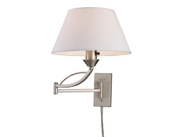 Elk Lighting Elysburg 1-Light Swing arm Sconce in Satin Nickel - 17016-1