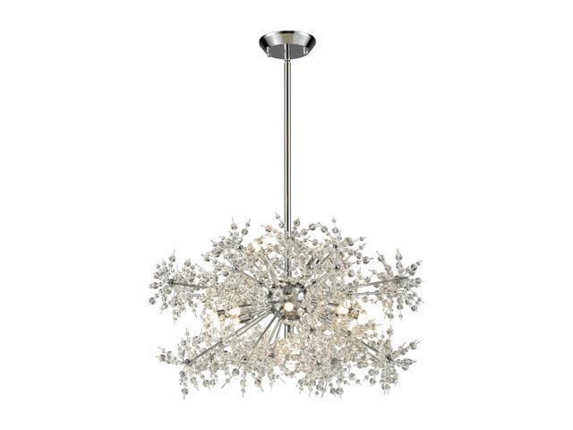 Elk Lighting Snowburst 11 Light Chandelier In Polished Chrome