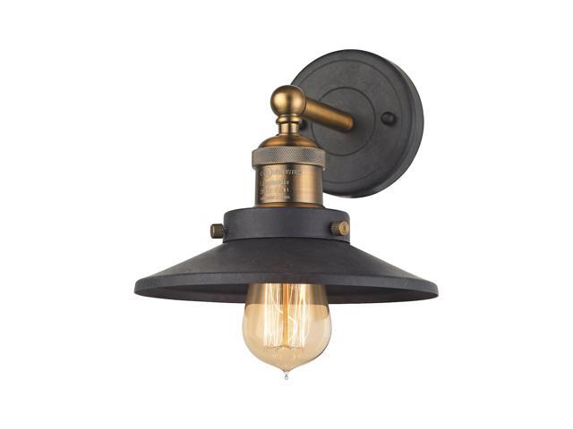 Elk Lighting English Pub 1 Light Vanity In Tarnished Graphite And Antique Brass