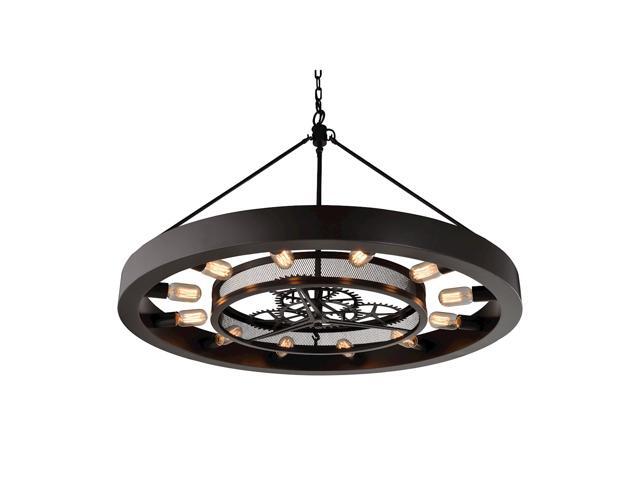 Elk Lighting Chronology 12 Light Chandelier In Oil Rubbed Bronze
