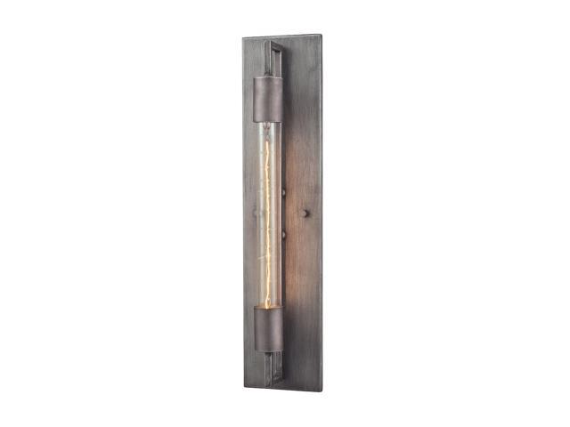 Elk Lighting Laboratory 1 Light Sconce In Weathered Zinc With Bulb Included 6689