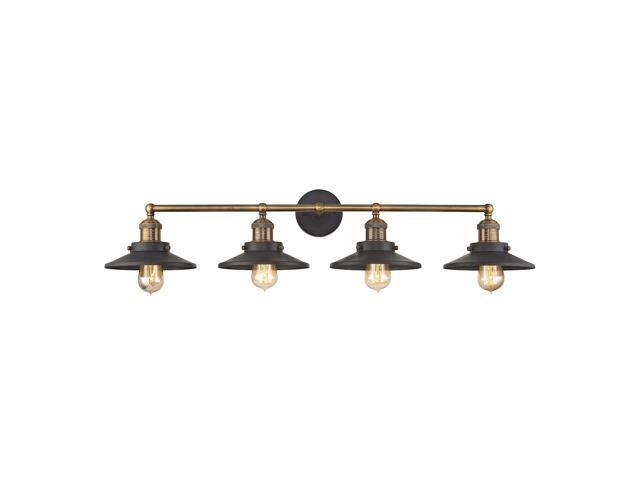 Elk Lighting English Pub 4 Light Vanity In Tarnished Graphite And Antique Brass