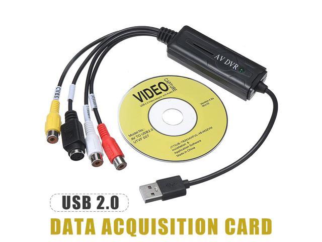 NeweggBusiness - High Quality USB Video Capture Card Portable VHS to DVD Converter Adapter With CD-ROM For Laptop