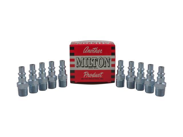 10 Pieces Milton 777 A-Style Air Hose Fittings 1/4' Male NPT Coupler Plugs