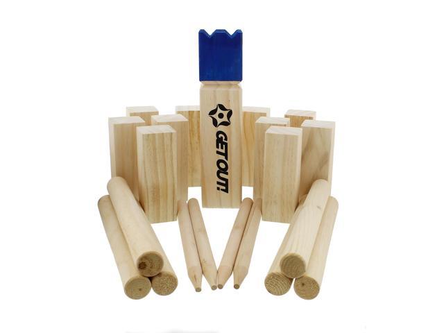 Get Out!&trade; Kubb Lawn Game Set 21-Piece Viking Lawn Game Outdoor Fun