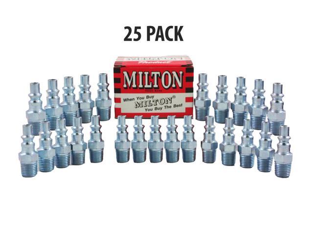 25 Pieces Milton 777 A-Style Air Hose Fittings 1/4' Male NPT Coupler Plugs