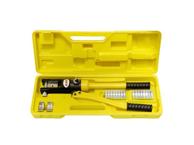 ABN Hydraulic Crimper (16 Ton) Cable Crimping Tool with 11 Crimper Dies