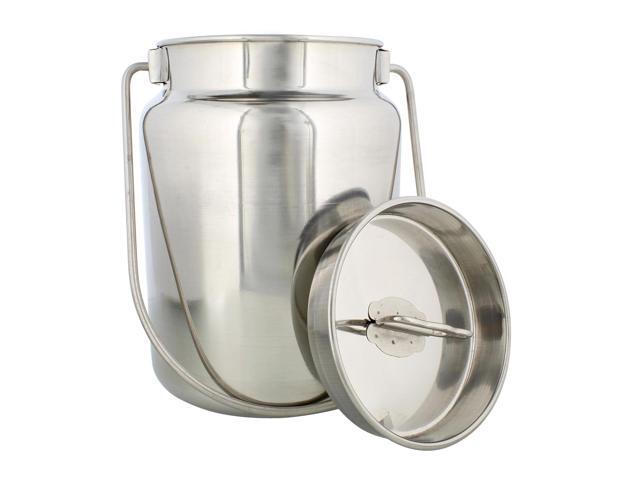 Rural365 Metal Milk Jug 10 Liter (26 Gal) - Stainless Steel Milk Can with Lid