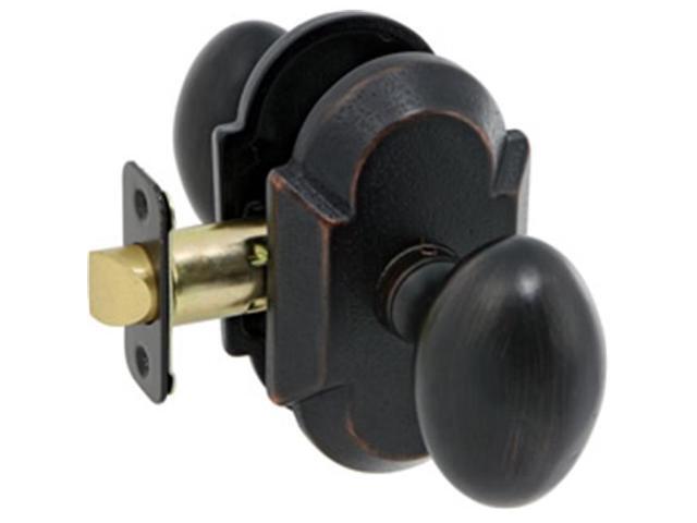 Delaney Designer 681300C Sorrento Series Keyed Entry Door Knob Set With Curved Backplate