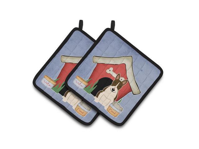 Carolines Treasures BB2890PTHD Dog House Collection Bull Terrier Dark Brindle Pair of Pot Holders