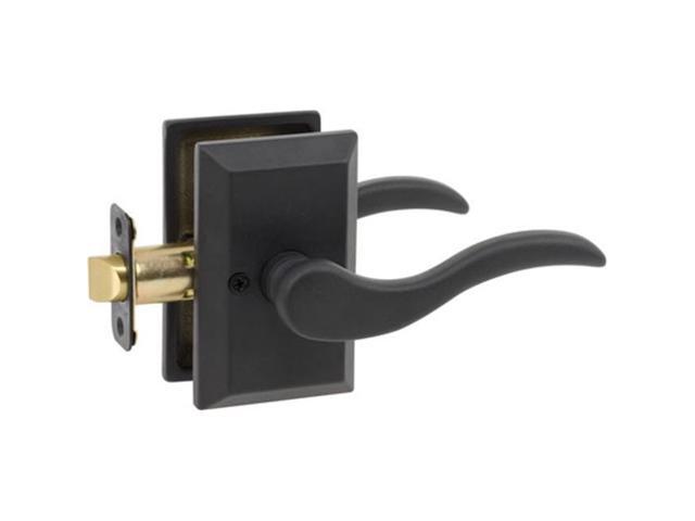 Delaney Designer 691709SL Ronda Series Keyed Entry Door Lever Set With Square Backplate