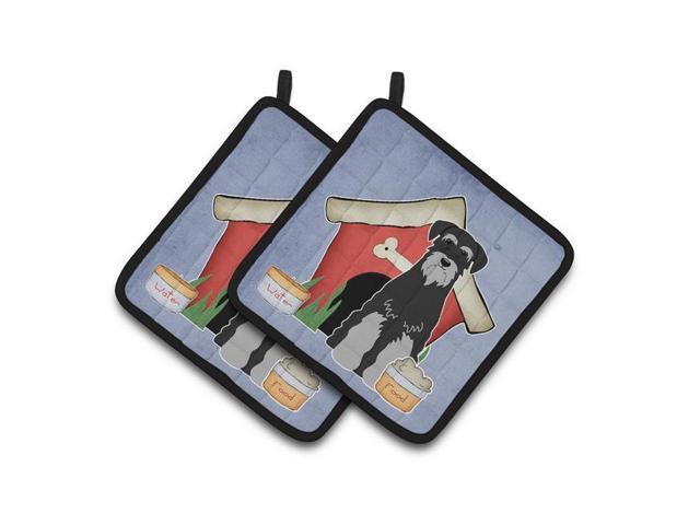 Carolines Treasures BB2788PTHD Dog House Collection Standard Schnauzer Black & Grey Pair of Pot Holders
