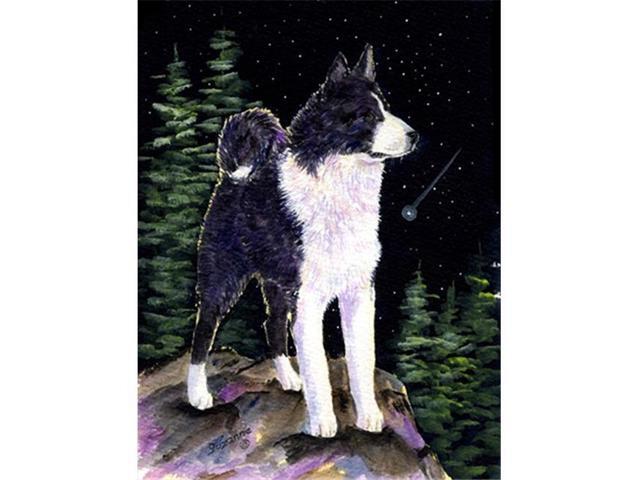 Carolines Treasures SS8483GF Starry Night Karelian Bear Dog Flag - Garden Size 11 x 15 in