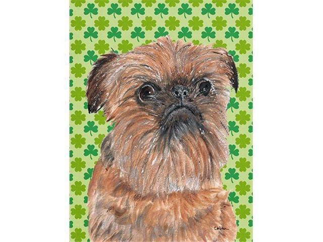 Carolines Treasures SC9572GF Brussels Griffon St Patricks Irish Flag Garden Size