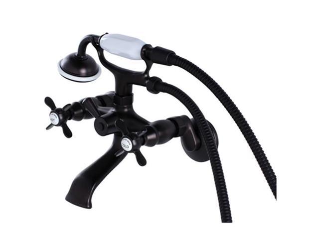 Kingston Brass KS285ORB 35 - 85 in Essex Adjustable Centers Wall Mount Clawfoot Tub Filler with Hand Shower Oil Rubbed Bronze