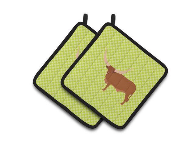 Carolines Treasures BB7649PTHD Ankole-Watusu Cow Green Pair of Pot Holders