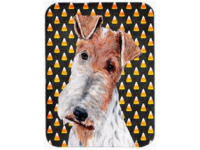 Wire Fox Terrier Candy Corn Halloween Mouse Pad Hot Pad or Trivet SC9652MP