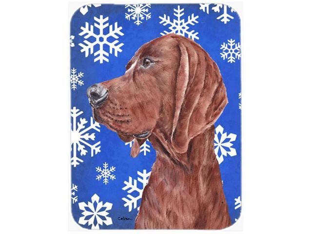 Redbone Coonhound Winter Snowflakes Mouse Pad Hot Pad or Trivet SC9779MP