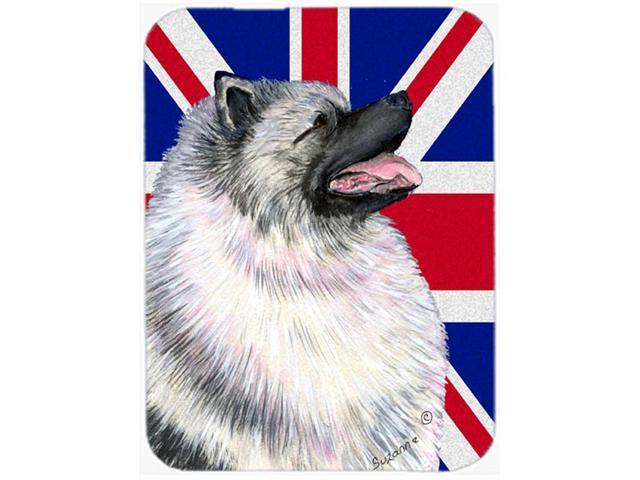 Keeshond with English Union Jack British Flag Mouse Pad Hot Pad or Trivet SS4930MP
