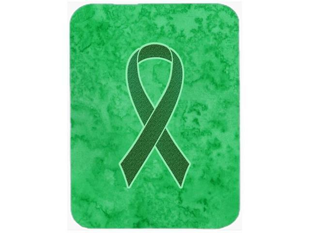 Kelly Green Ribbon for Kidney Cancer Awareness Mouse Pad Hot Pad or Trivet AN1220MP
