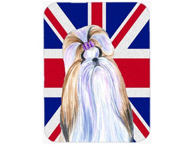 Shih Tzu with English Union Jack British Flag Mouse Pad Hot Pad or Trivet SS4907MP