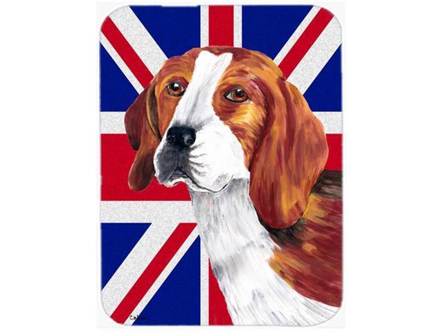 Beagle with English Union Jack British Flag Mouse Pad Hot Pad or Trivet SC9826MP