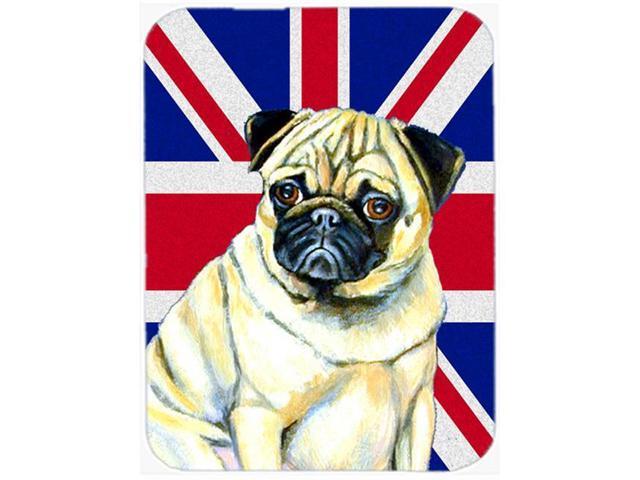 Pug with English Union Jack British Flag Mouse Pad Hot Pad or Trivet LH9494MP