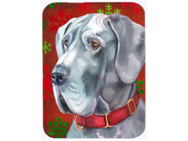 Great Dane Red Snowflakes Holiday Christmas Mouse Pad Hot Pad or Trivet LH9577MP
