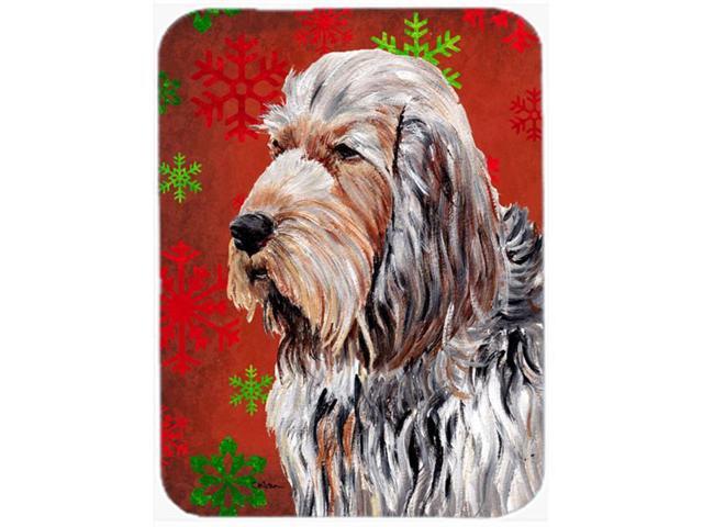 Otterhound Red Snowflakes Holiday Mouse Pad Hot Pad or Trivet SC9756MP