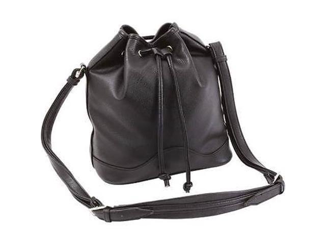 B & F System LUPU704BL Fleur de Lune Ladies Black Purse with Adjustable Strap (Luggage & Bags) photo