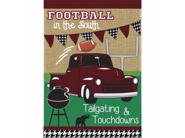Jozie B 909 Burlap Tailgate Flag Large