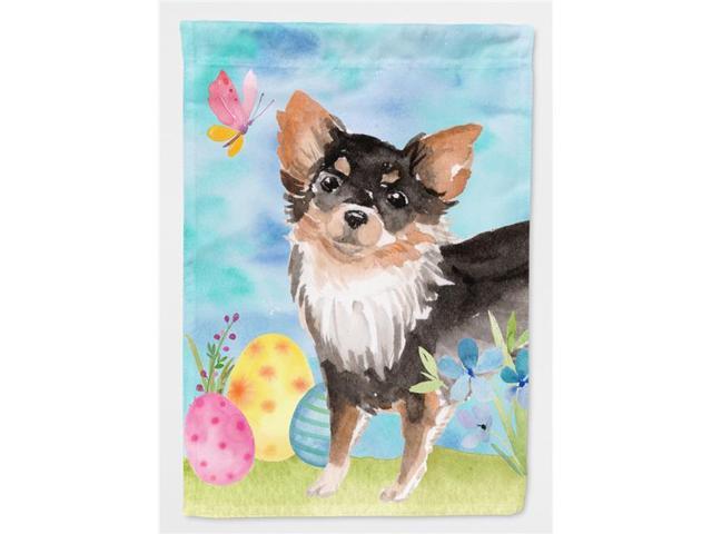 Carolines Treasures BB9633GF Long Haired Chihuahua Easter Garden Flag