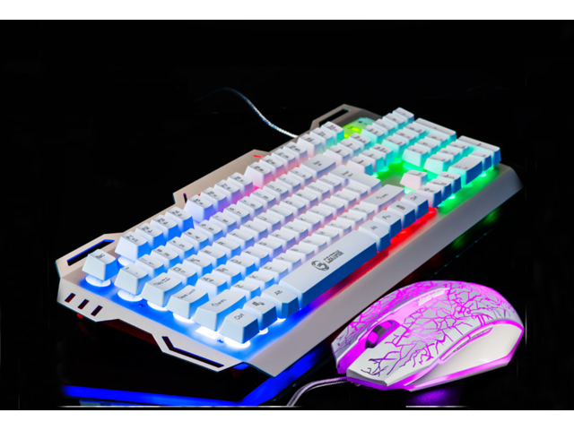 Metal Alloy suspension-type 3-color plastic cap manipulator glow Wired gaming keyboard PC Laptop Gaming USB LED Mechanical Feeling Floating 3